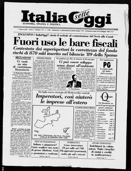 Italia oggi : quotidiano di economia finanza e politica